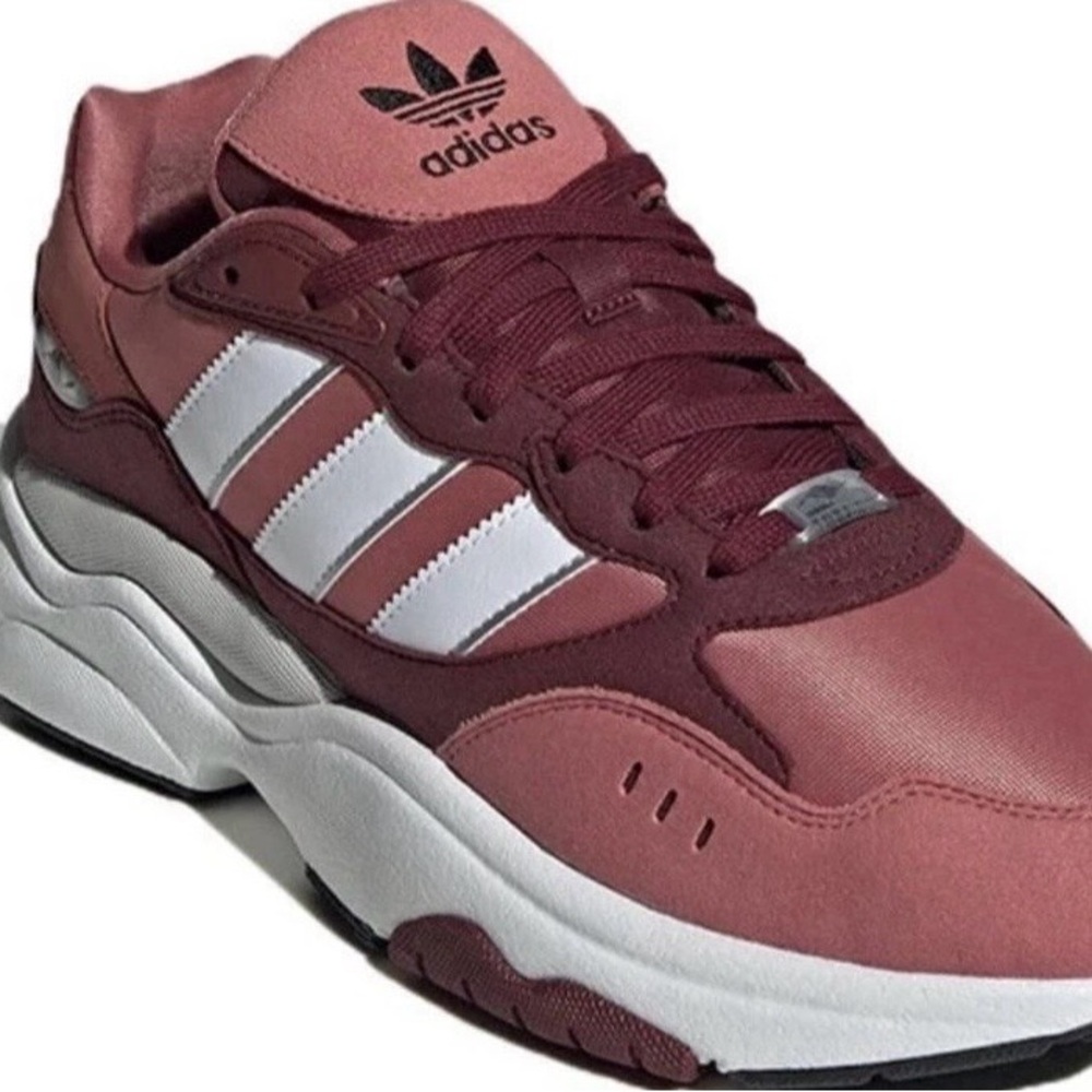 adidas Men's Sneakers in Burgundy and White